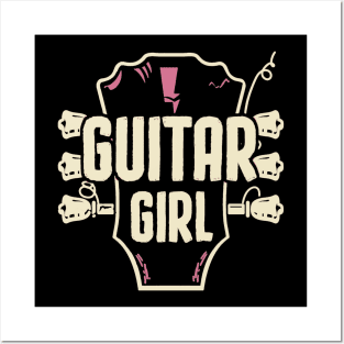 Guitar Girl Posters and Art